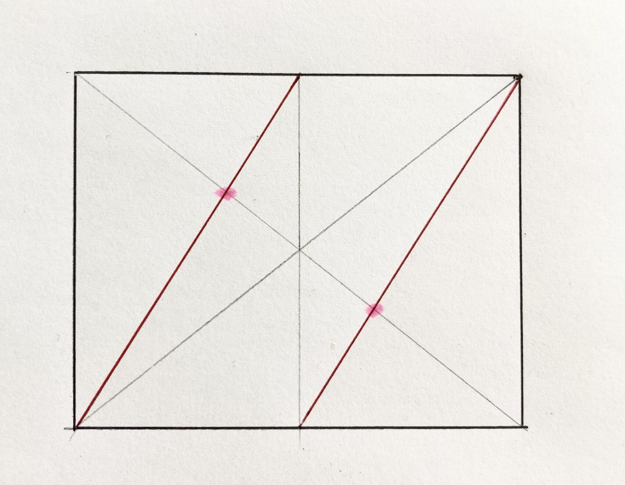パースで長方形や正方形を3分割、3等分するやり方をわかりやすく解説！ | 絵画を耕す農夫集団