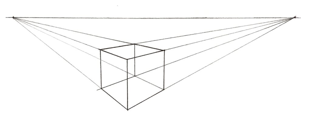 二点透視の箱